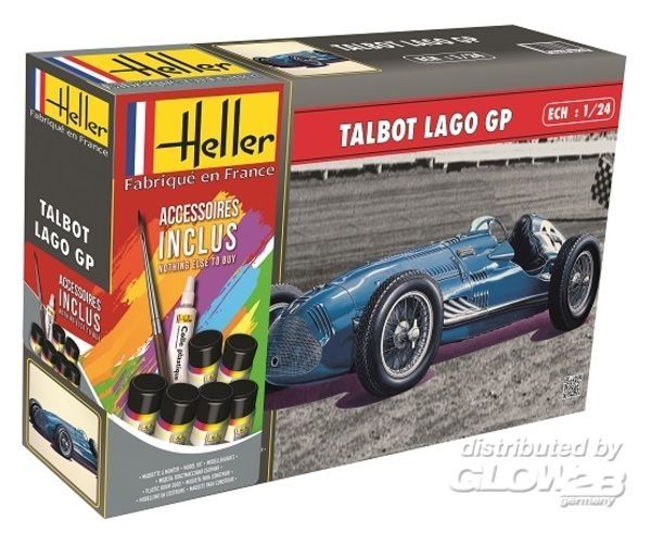 Byggmodell bil - Talbot Lago Gp - 1:24 - Heller