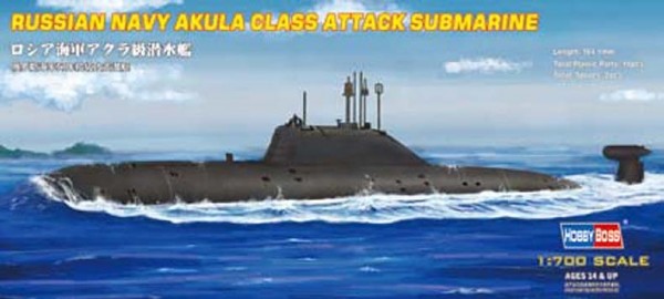 Byggmodell ubåt - Akula Class Attack Sub - 1:700 - HobbyBoss