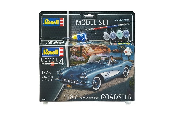 Byggmodell bil - Model Set 58 Corvette Roadster - 1:25 - Revell