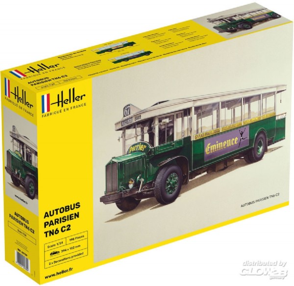 Byggmodell buss - Autobus TN6 C2 - 1:24 - Heller