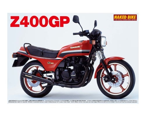 Byggmodell motorcykel - KAWASAKI Z400GP - 1:12 - Aoshima