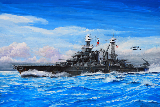 Byggmodell krigsfartyg - USS Maryland BB-46 - 1:700 - Trumpeter