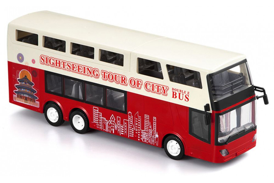 Radiostyrd buss - Dubbeldäckare Röd - 1:18 - 2,4Ghz - RTR