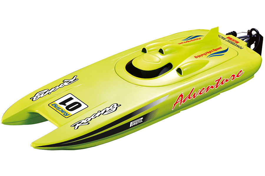 Radiostyrd båt - Adventure Racing Katamaran - Grön - 2,4Ghz - RTR