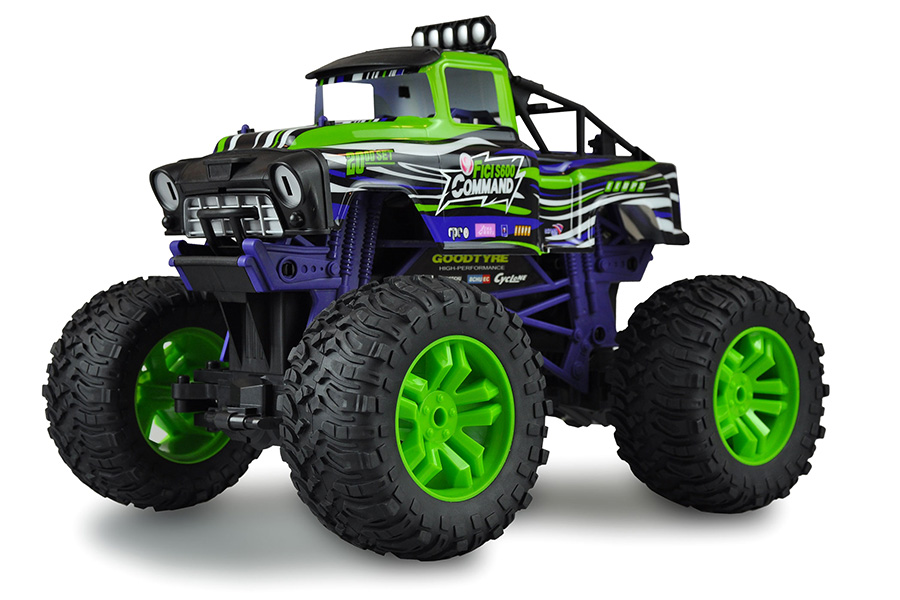 Radiostyrd bil - 1:10 - Green Command Big Monstertruck - RTR