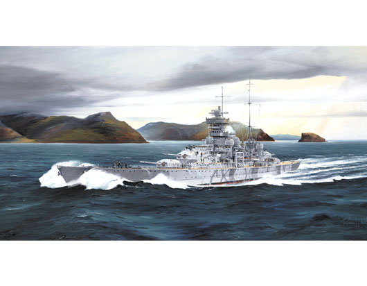 Byggmodell krigsfartyg - Prinz Eugen 1942 - 1:700 - Trumpeter