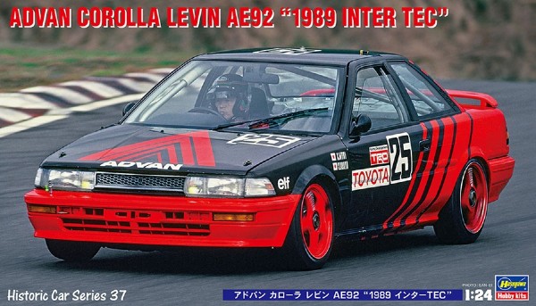 Byggmodell bil - Advan Corolla Levin AE92 - 1:24 - Hasegawa