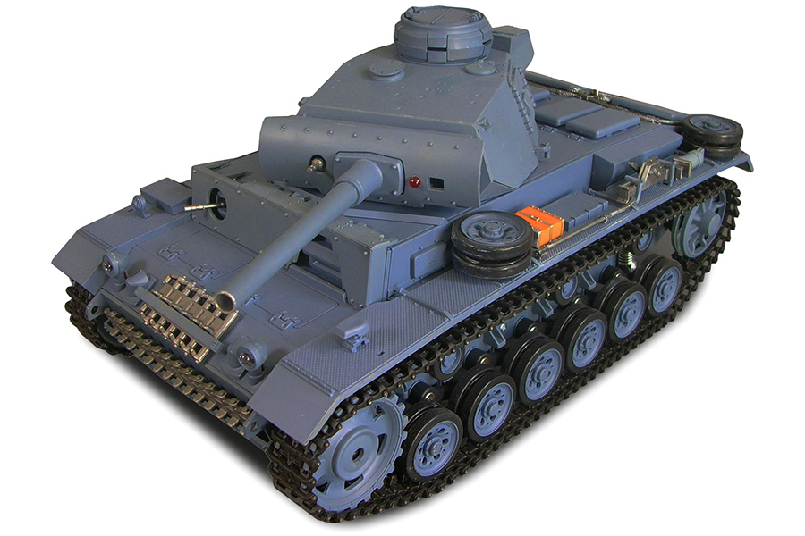 Radiostyrd stridsvagn - 1:16 - Panzerkampfwagen III - 2,4Ghz - BB IR - RTR