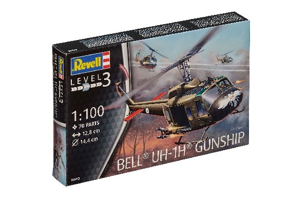 Byggmodell helikopter - Bell UH-1H Gunship - 1:100 - Revell