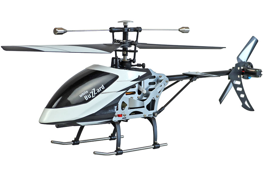 Radiostyrd helikopter - Buzzard V2 Gyro Vit - 2,4Ghz - 6ch - RTF