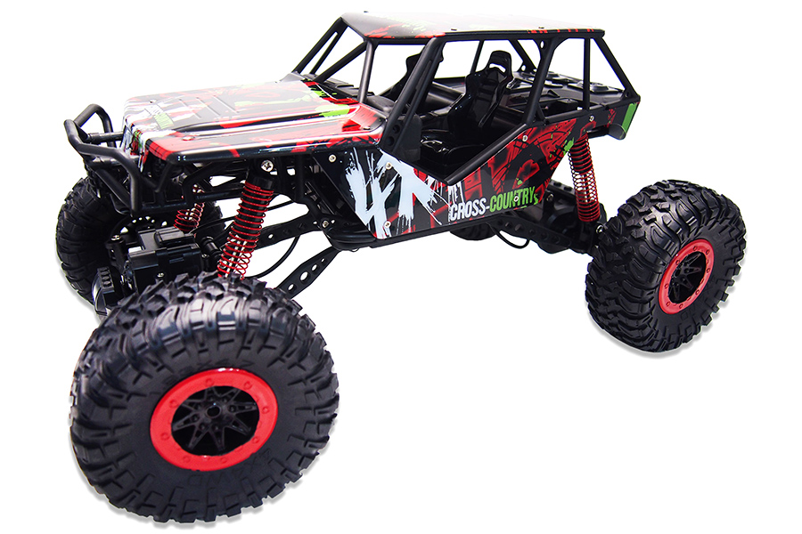 Radiostyrda bilar - 1:10 - Crazy Rock Crawler Red - 4WD - 2,4Ghz - RTR