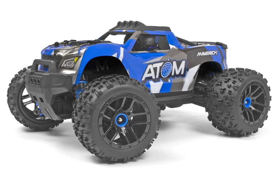 Radiostyrd bil - Maverick RC Atom Blue 4WD - 1:18 - 2,4Ghz - RTR