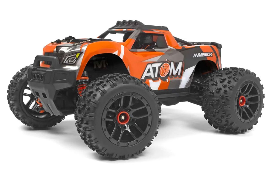 Radiostyrd bil - Maverick RC Atom Orange 4WD - 1:18 - 2,4Ghz - RTR