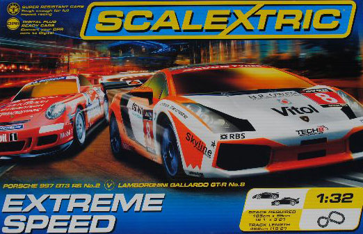 Scalextric bilbana - Porche 997 vs Lamborghini Gallardo - 1:32 - Inkl. Bilar