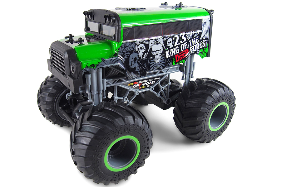 Radiostyrd bil - 1:16 - Crazy SchoolBus 2,4Ghz - Green - RTR