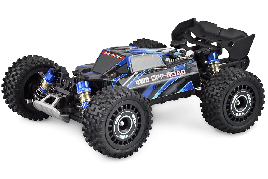 Radiostyrd bil - 1:16 - Hyper GO Buggy Brushless 4wd - Blue - 2,4Ghz - RTR