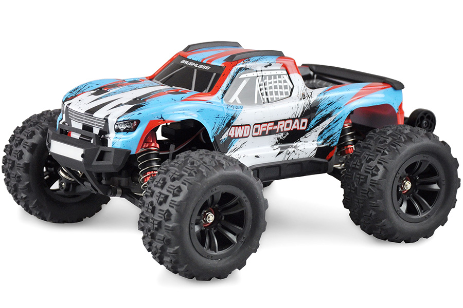 Radiostyrd bil - 1:16 - Hyper GO MT brushless 4wd - 2,4Ghz - Blåvit - RTR