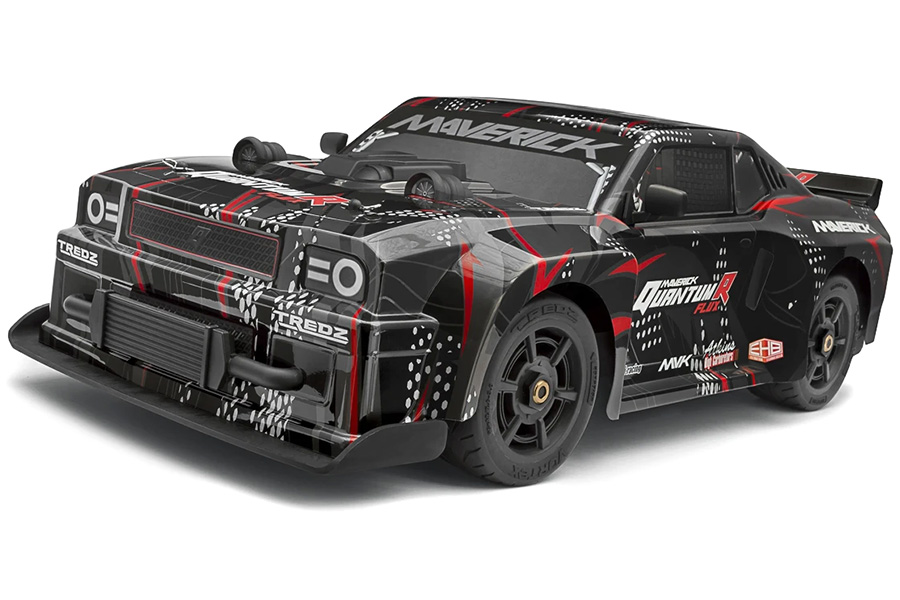 RC bil - 1:8 - QuantumR Flux 4S Muscle Car BL - Svart/Röd - 4WD - 2,4Ghz - ARTR