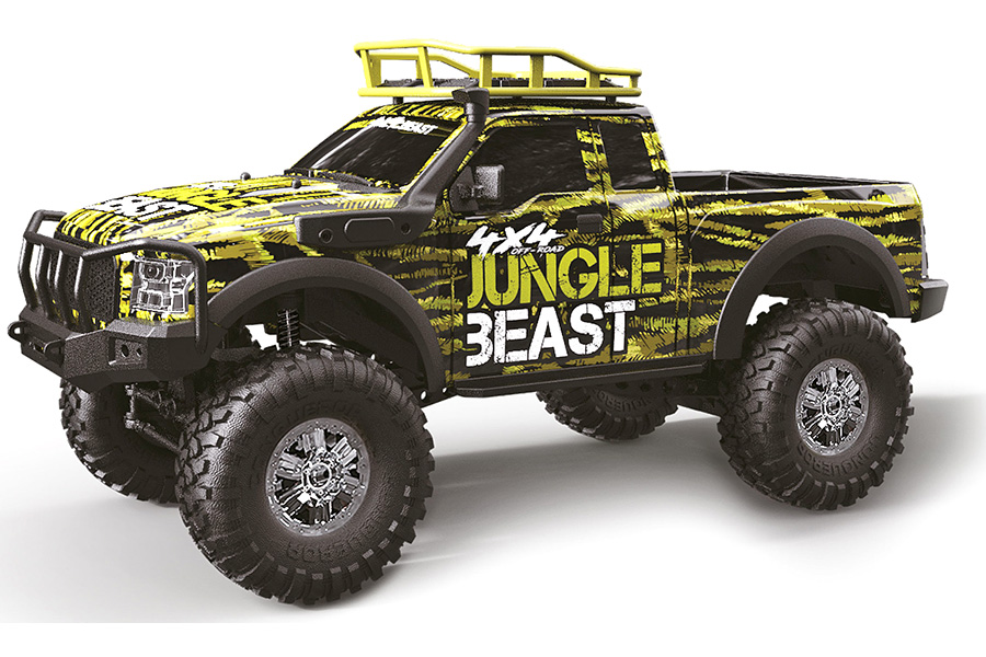 RC Crawler - 1:10 - Dirt Climbing Beast Pick-Up Crawler 4wd - 2,4Ghz - Svart/grön - RTR