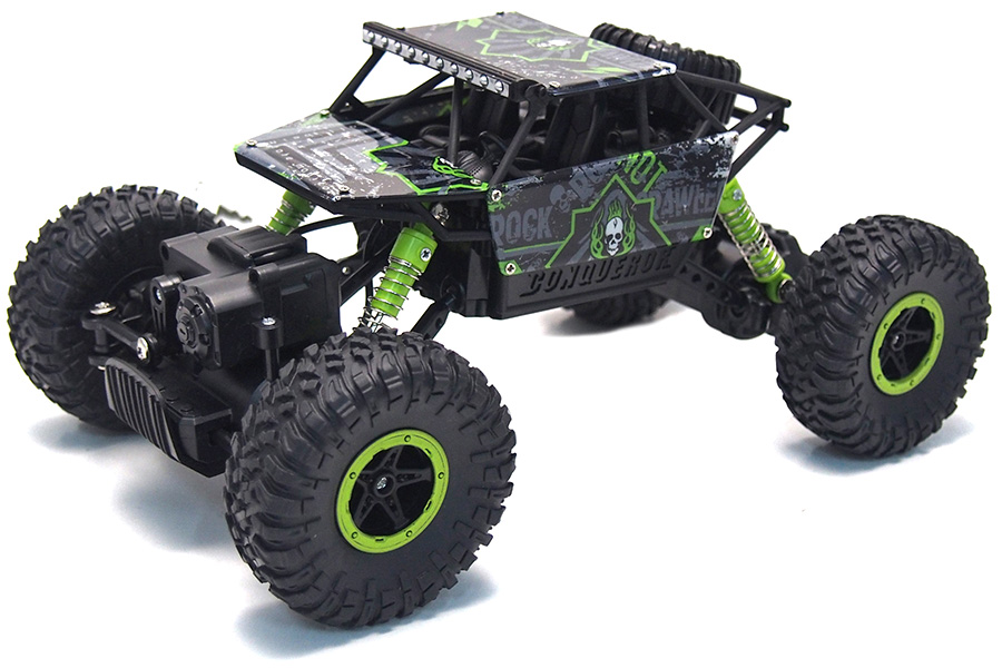 Radiostyrd crawler - 1:18 - Conqueror Rock Crawler Green- 2,4Ghz - RTR