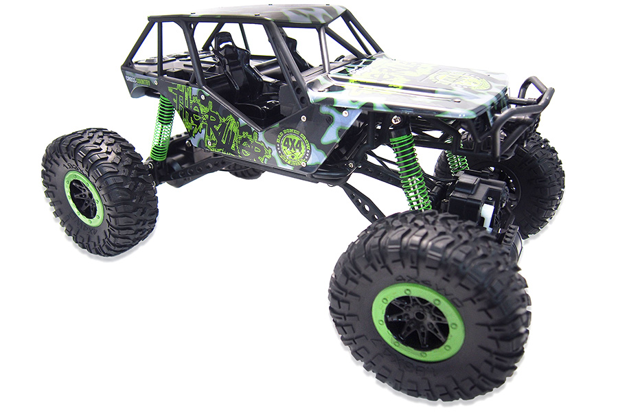 Radiostyrda bilar - 1:10 - Crazy Rock Crawler Green - 4WD - 2,4Ghz - RTR