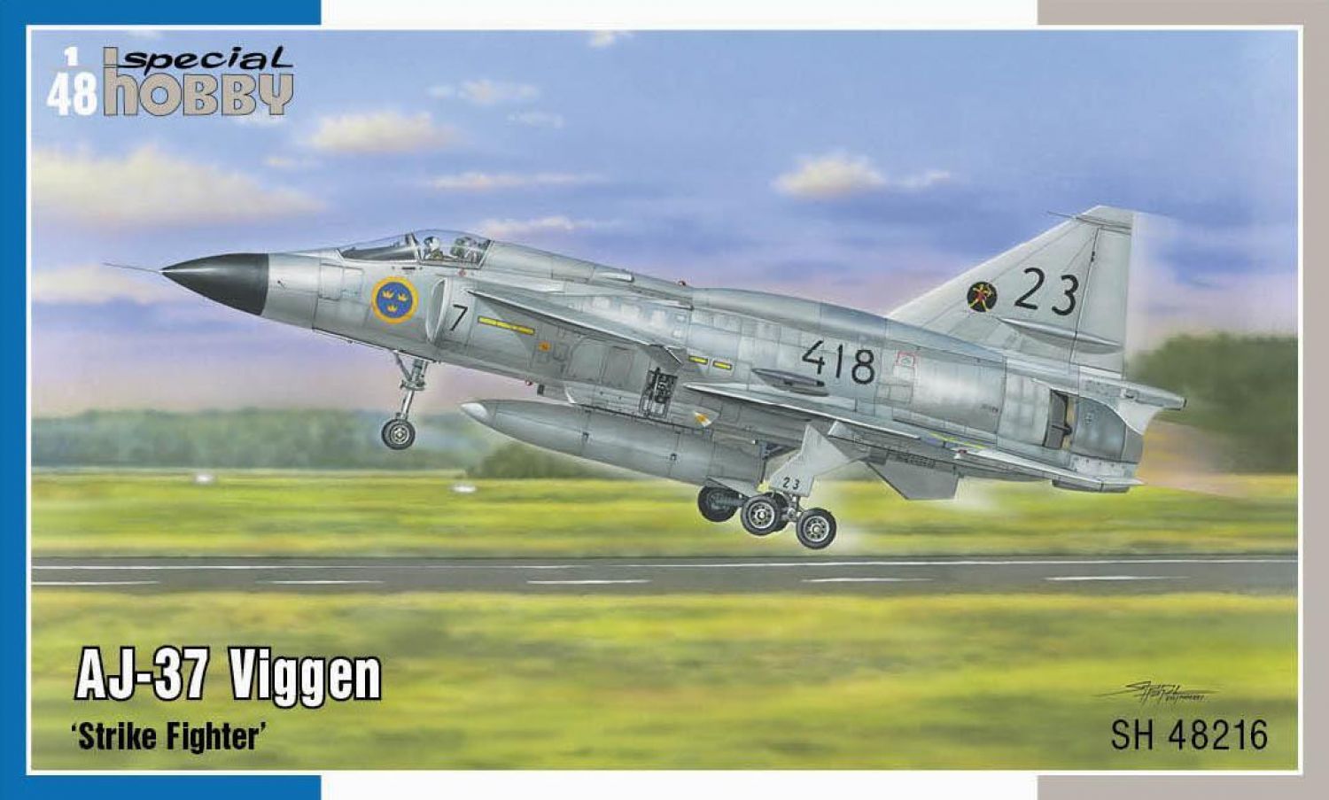 Byggmodell flygplan - AJ 37 Viggen "Strike Fighter" Upgr. - Decal SE - 1:48 - SH