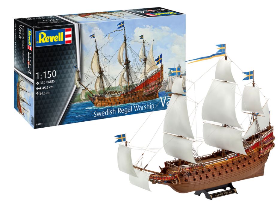 Byggmodell segelfartyg - Swedish Regal Warship Vasa -1:150 - Revell