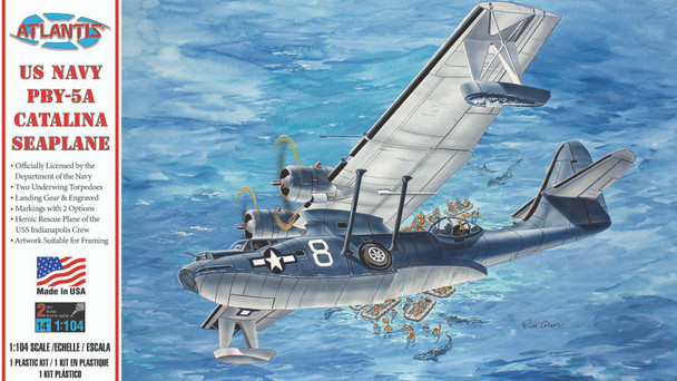 Byggmodell flygplan - PBY-5A Catalina US Navy - 1:104 - Atlantis