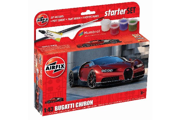 Byggmodell bil - Starter Set Bugatti Chiron - 1:43 - AirFix