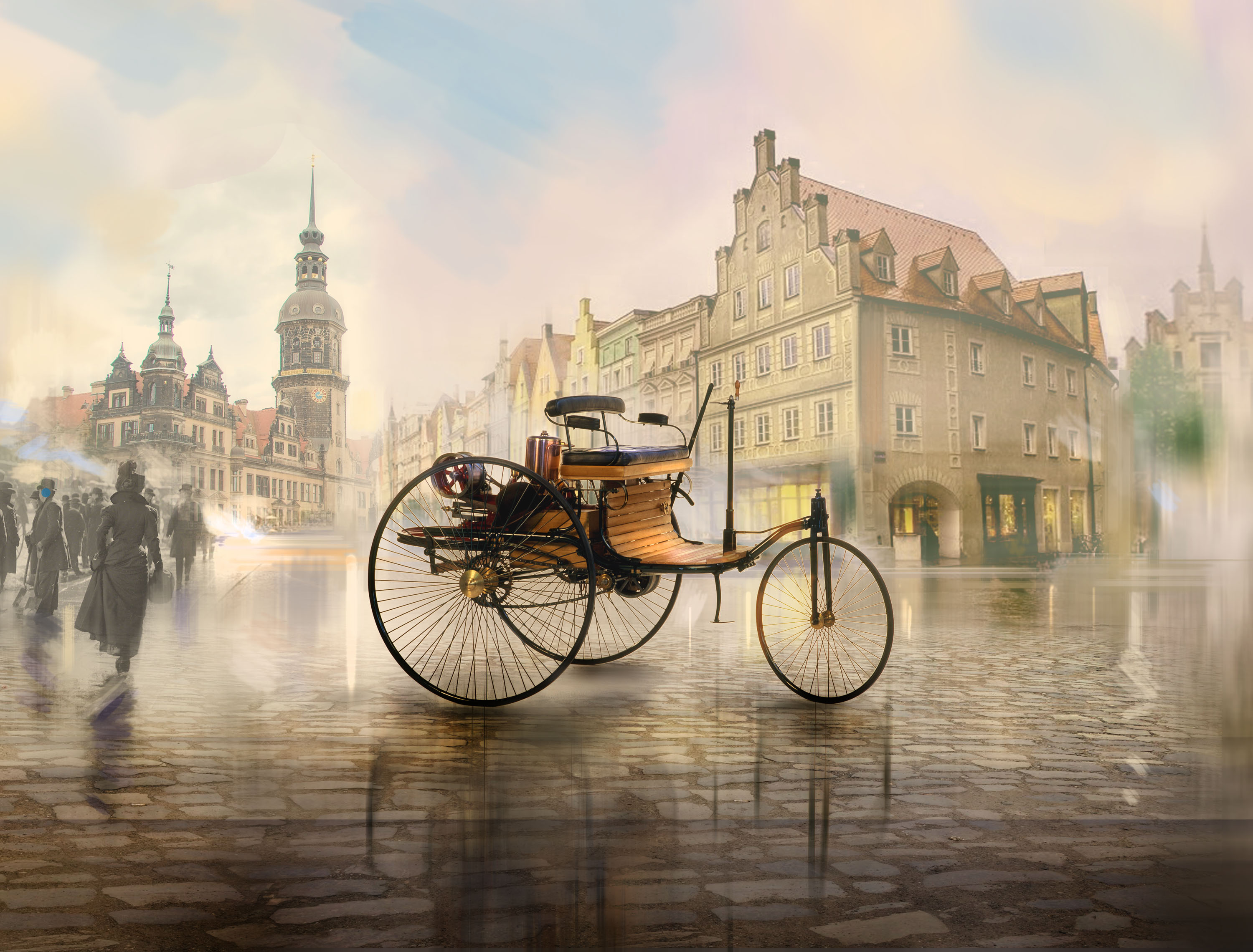 Byggmodell bil - Benz Patent-Motorwagen 1886 - 1:24 - ICM