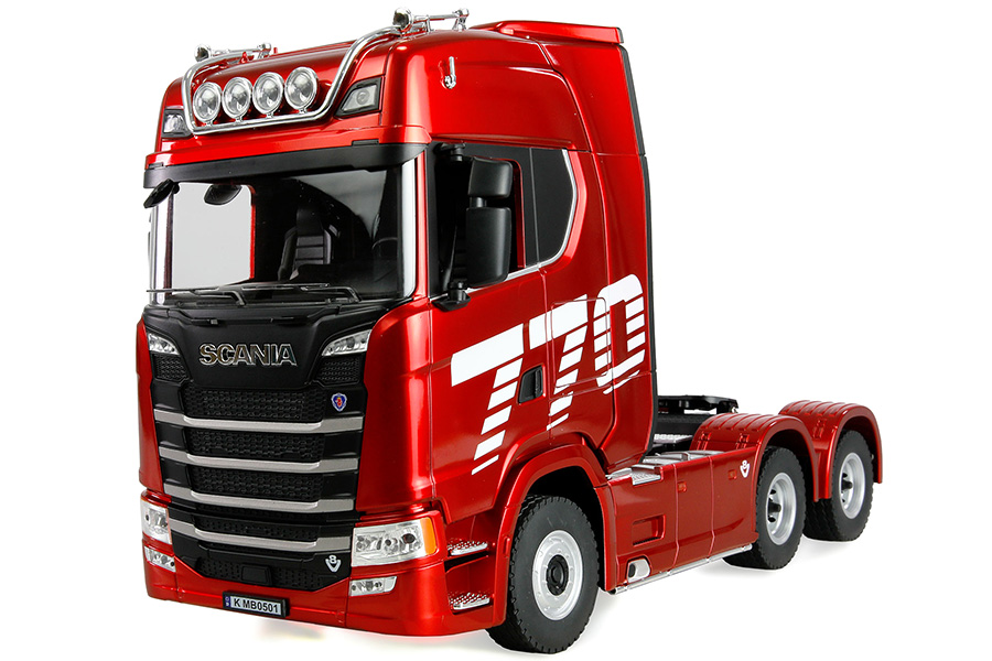 Radiostyrd lastbil - Scania 770 S V8 Truck 6x4 - R&ouml;d - 1:18 - 2,4GHz - RTR