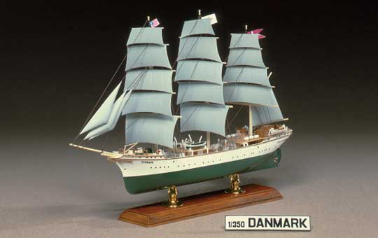 Byggmodell segelb&aring;t - Danmark, 3-mast full rigged ship - 1:350 - AO