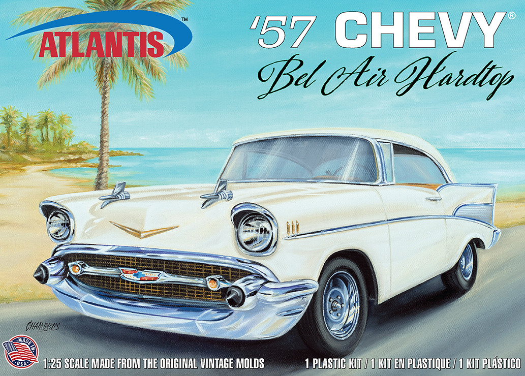 Byggmodell bil - 1957 Chevy Bel Air Hardtop - 1:25 - ATL