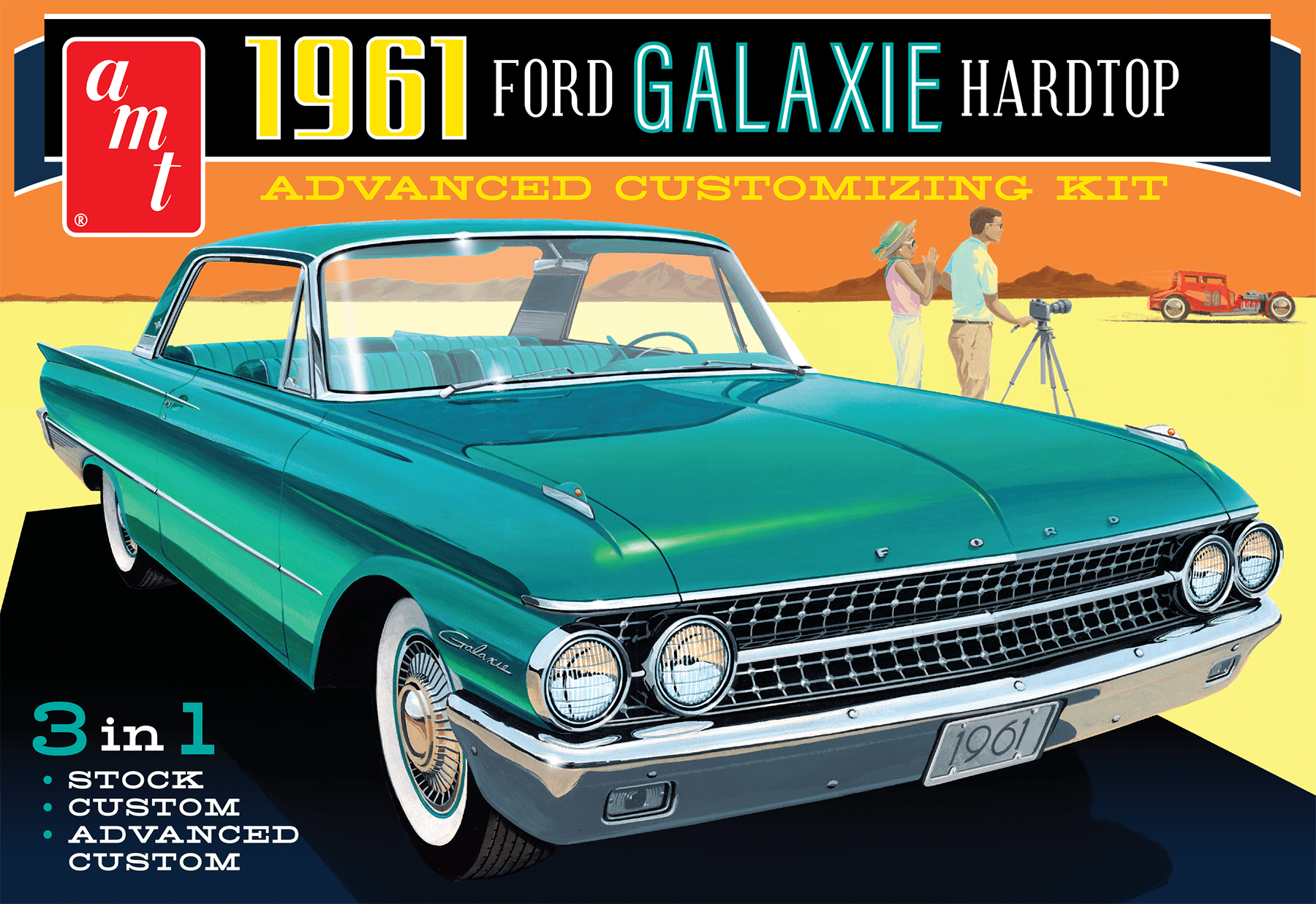 Byggmodell bil - 1961 Ford Galaxie Hardtop 3 i 1 - 1:25 - AMT