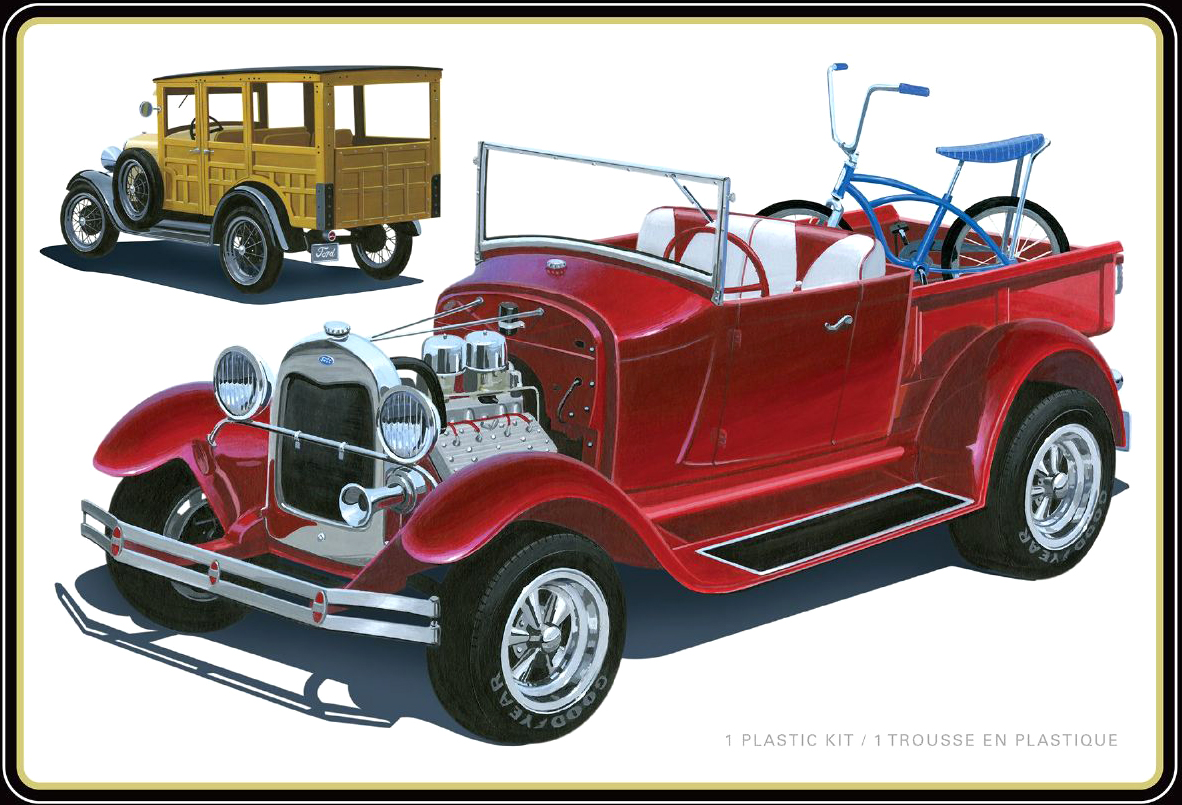 Byggmodell bil - 1929 Ford Woody Pickup 4 i 1 - 1:25 - AMT