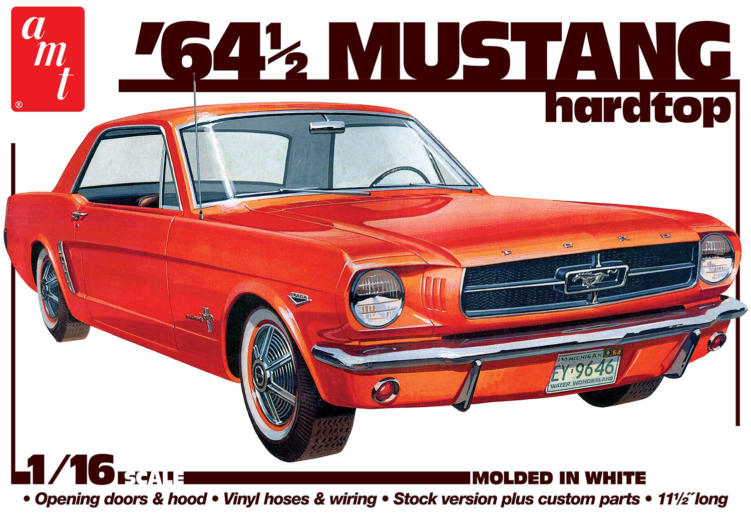 Byggmodell bil - 1964.5 Ford Mustang Coupe 60th Anniversary - 1:16 - AMT