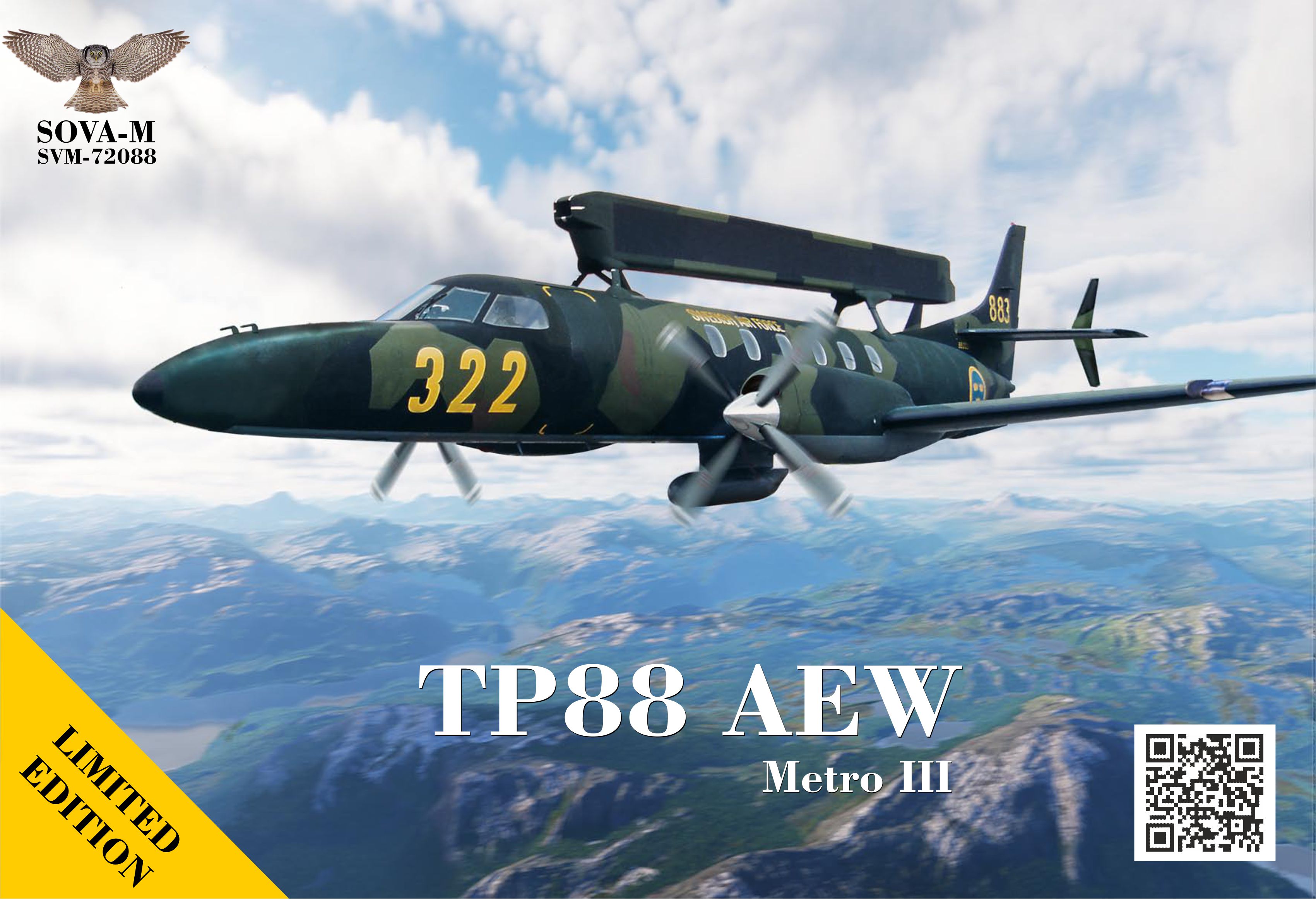 Byggmodell - TP-88 AEW (Swedish Air Force) - 1:72 - Tr