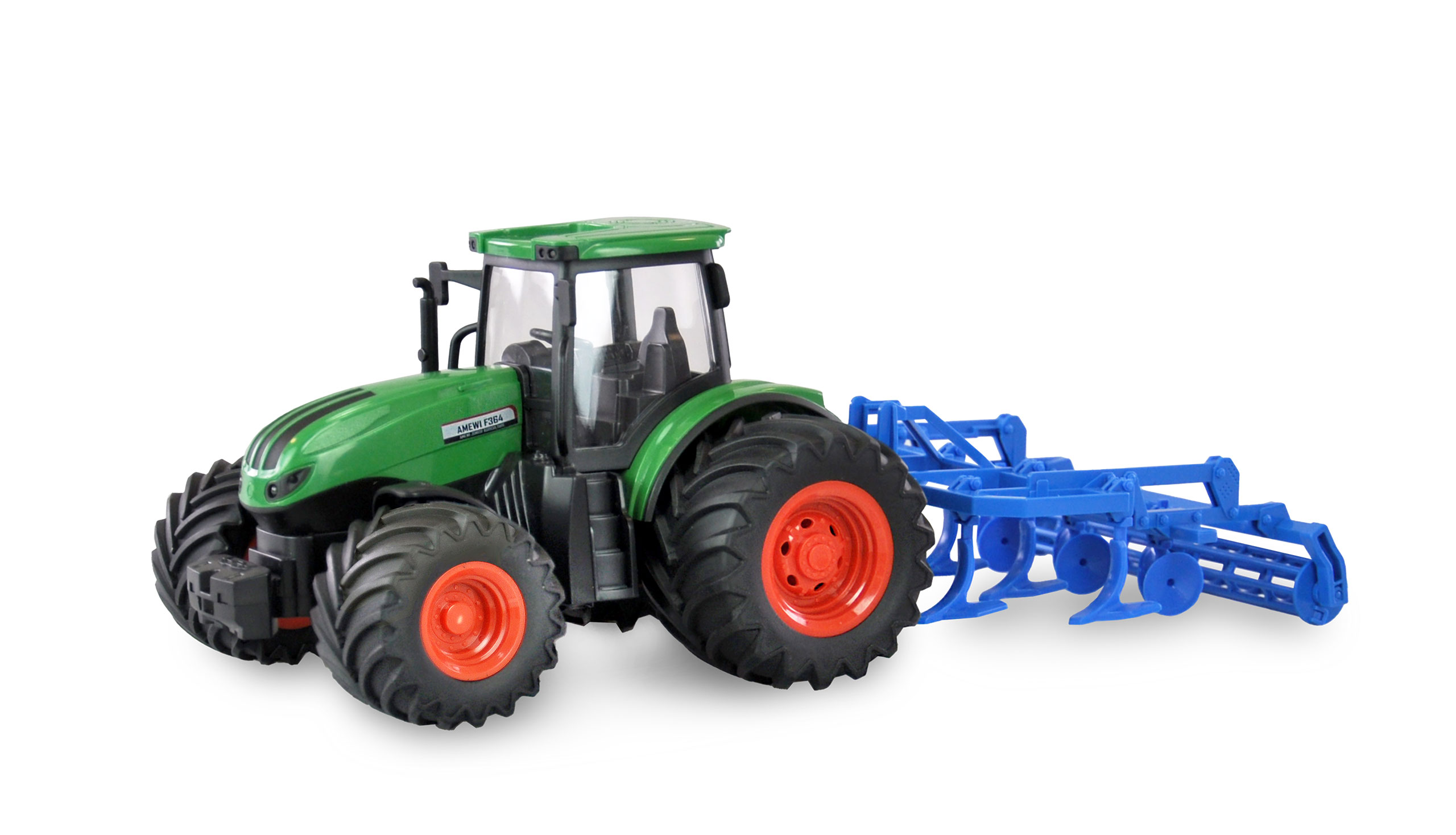 Radiostyrd Traktor - 1:24 Traktor med tallriksharv - RTR