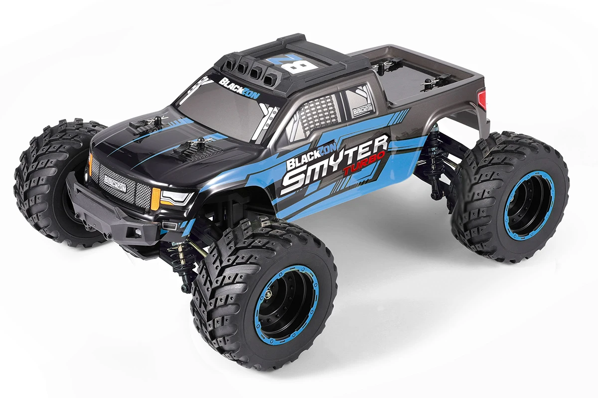 Radiostyrd bil - Smyter MT Turbo V2 4WD Blue - 1:12 - 2,4Ghz - RTR