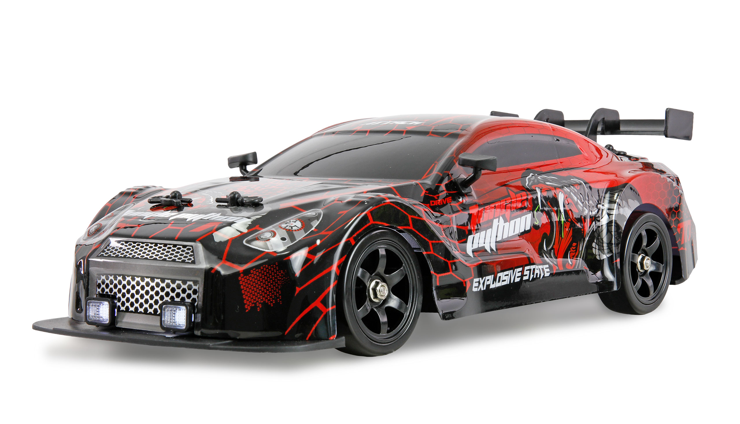 Radiostyrd bil - Drift Car GTR 4WD R&ouml;d - 1:16 - RTR