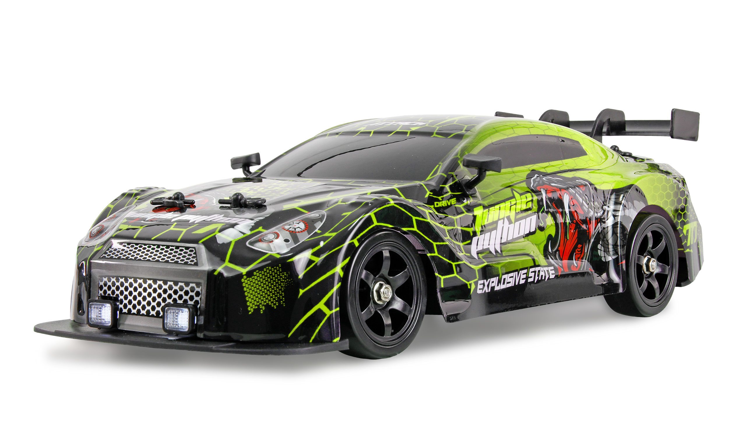 Radiostyrd bil - Drift Car GTR 4WD Gul - 1:16 - RTR