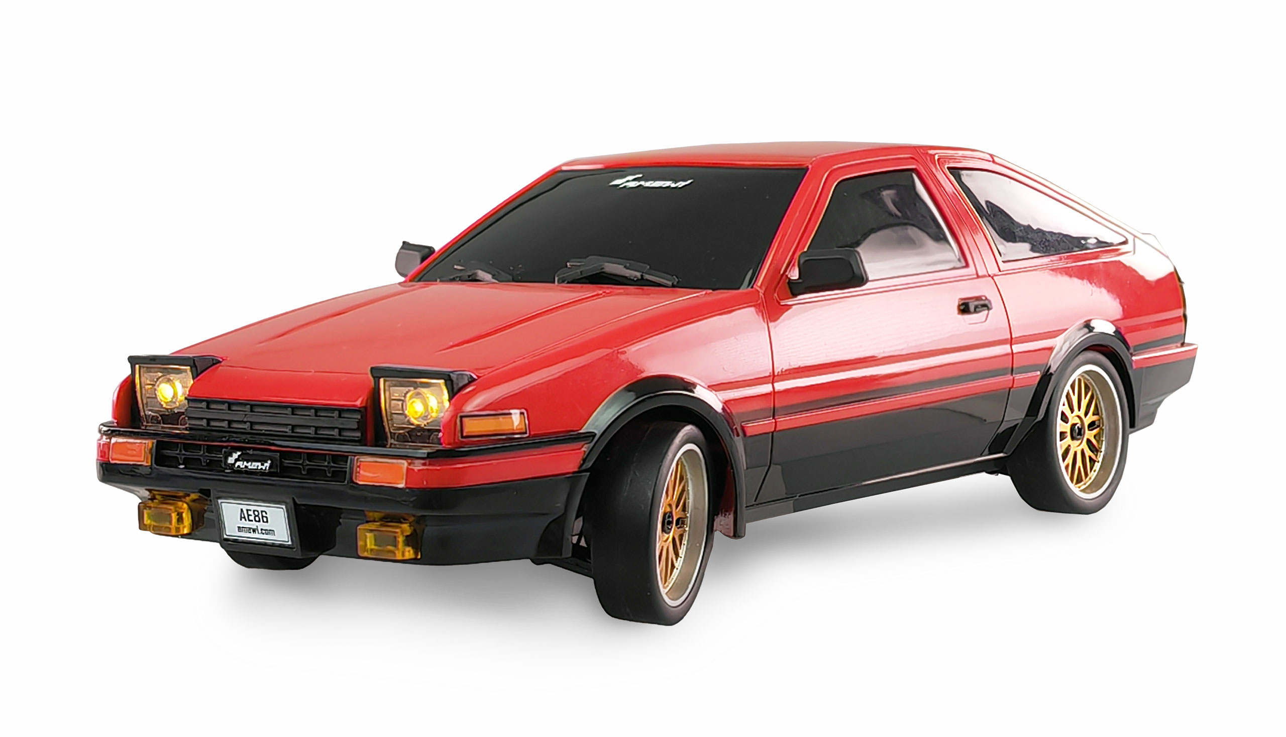 Radiostyrd bil - AE86 Sprinter Trueno Drift Racing Car R&ouml;d - 1:18 - RTR