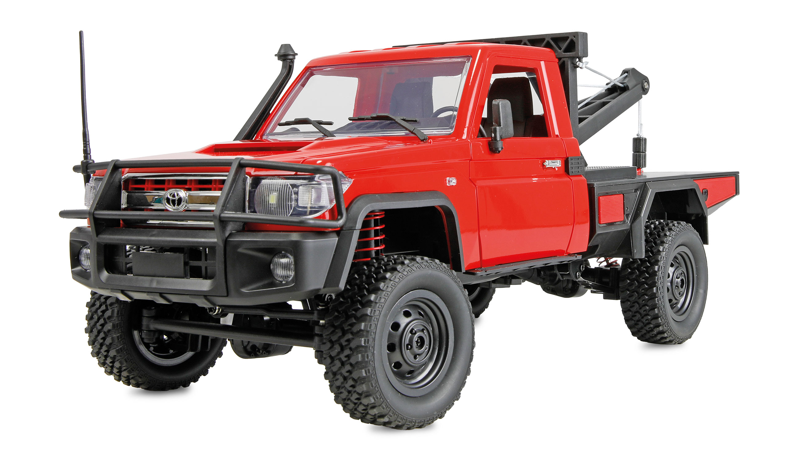 RC Crawler - 1:12 - Toyota Land Cruiser B&auml;rgningsbil 4wd - R&ouml;d - RTR