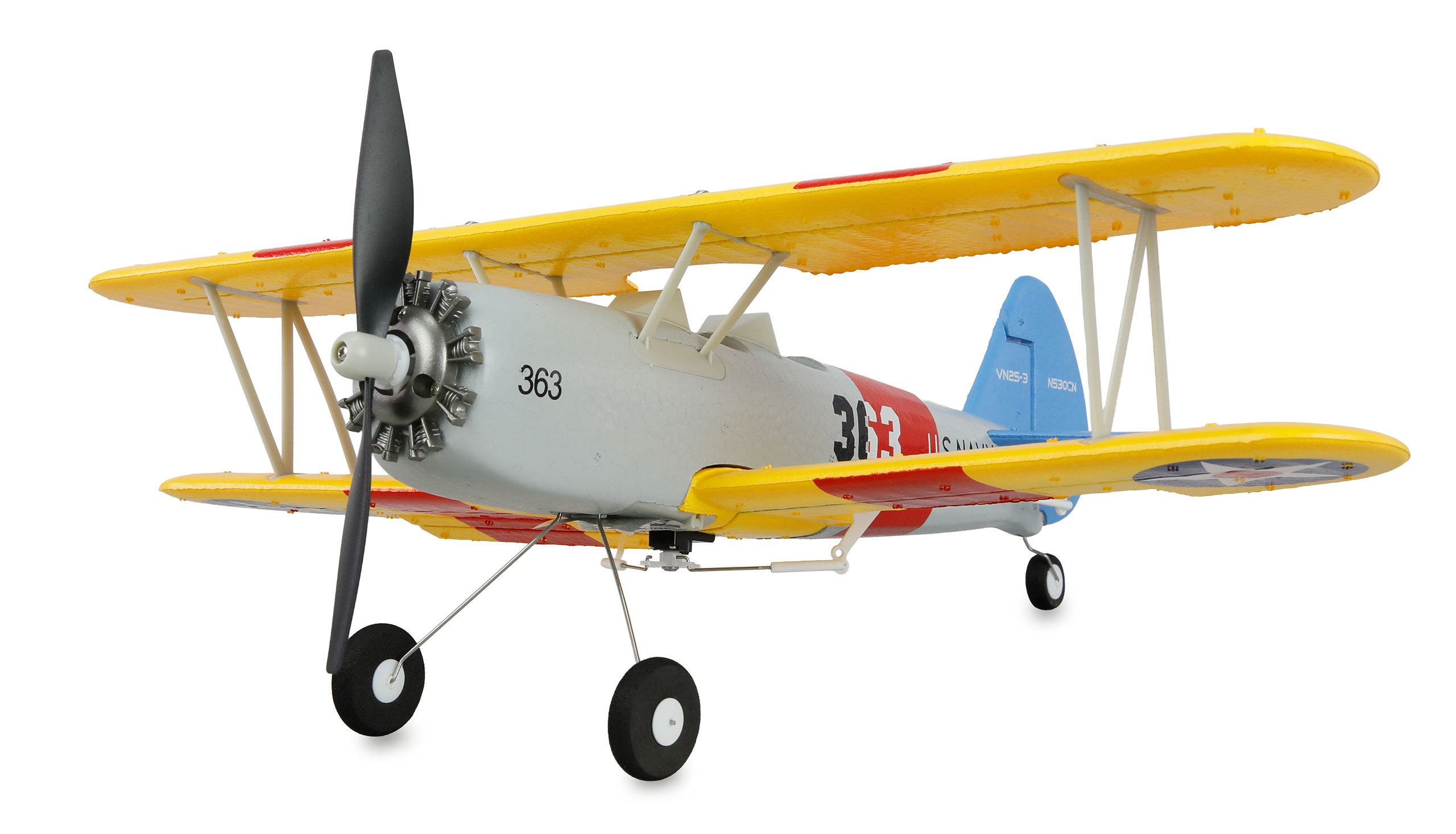 Radiostyrt flygplan - N2S-2 Stearman 360mm 3D/6G 6 kanals - RTF