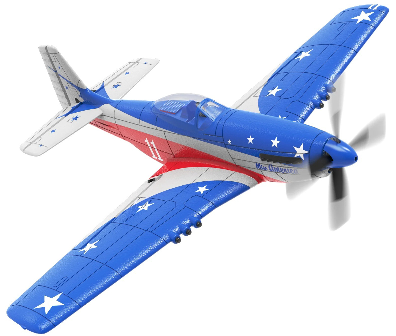 Radiostyrt flygplan - Mini P51D Mustang V2 BL - Miss America - SRTF