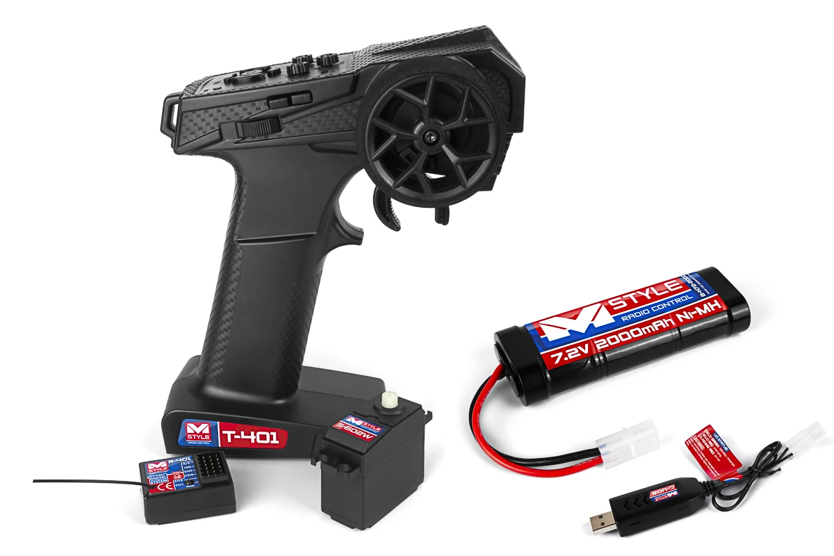 S&auml;ndarpaket - Mstyle R/C Set WP - Servo, Batteri, Auto, Laddare
