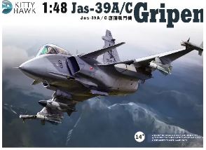Byggmodell flygplan - Jas-39A/C Gripen - 1:48 - Kitty Hawk