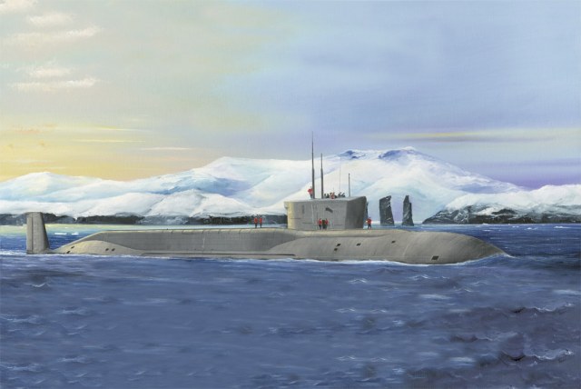 Byggmodell ubåt - Russ. Navy Project 955 1:350 HobbyBoss