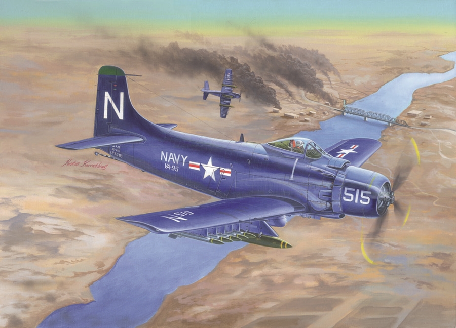 Byggmodell flygplan -  A-1D Ad-4 Skyraider - 1:32 - Trumpeter