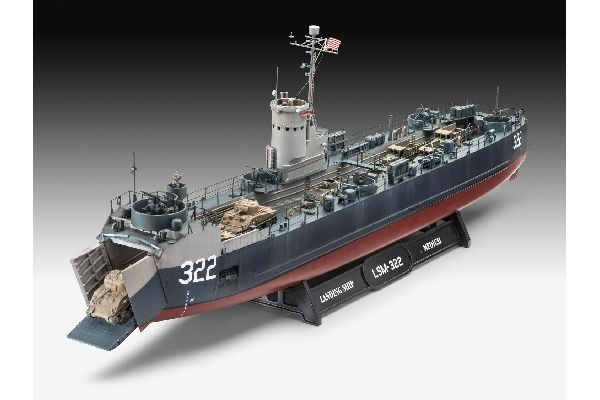 Byggmodell krigsfartyg - US Navy Landing Ship Medium - 1:144 - Revell